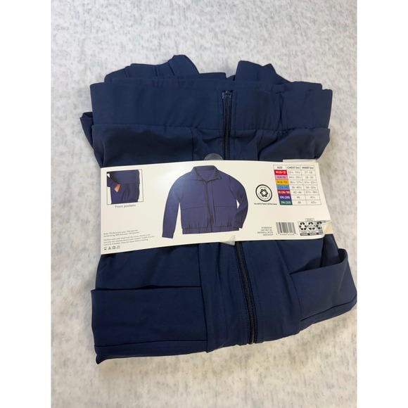 Members Mark Womens Travel Jacket Navy Blue Full Zip Stretch XL New - Picture 4 of 4